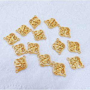 Componentes de Joyería Estilo Chino, Loto Dorado Mate, Aleación Plateada para Fabricación de Pulseras, Accesorios DIY, Primavera 2024 - Product Image 1