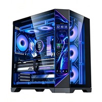 Caja de computadora SAMA PC de vidrio templado ATX CPU Gaming Gabinete de PC de escritorio Chasis de computadora con pantalla