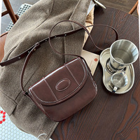Bolso Retro Coreano de PU, Nueva Textura, Moderno, Versátil, para Uso Diario, Invierno, Otoño, Verano, Impermeable, Portátil, de un Solo Hombro