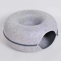 Productos Personalizados para Mascotas al por Mayor, Cama Lavable de Lujo para Perros y Gatos Grandes, Cueva para Gatos de Fieltro, Túnel de Tela