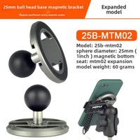 Support de téléphone de camion magnétique à bille en aluminium de 1 pouce Support de téléphone de remplacement rotatif pour chargeur de RAM Support de téléphone de voiture facile