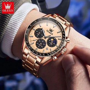  Montre de marque multifonctionnelle à quartz pour hommes, bracelet en acier étanche 3618 - Product Image 4