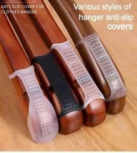 Gantungan baju anti Slip, 100 buah pegangan gantungan pakaian anti selip perekat untuk kayu plastik gantungan lemari untuk penggunaan rumah toko - Product Image 6