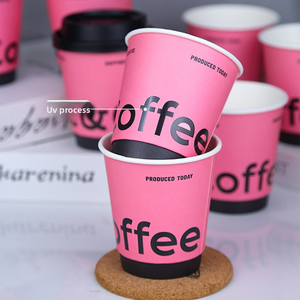 Vasos <span class=keywords><strong>de</strong></span> Papel Desechables <span class=keywords><strong>de</strong></span> Doble <span class=keywords><strong>Pared</strong></span> para Café, Té con Leche y Bebidas para Llevar, con Logotipo Personalizado en Color - Product Image 4