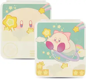 Lindo Kirby interruptor portátil caja de tarjeta de juego interruptor, funda de soporte de juego con 12 ranuras para tarjetas de juego, caja de almacenamiento de transporte de tarjeta de juego