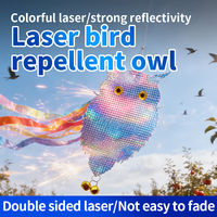 Dispositivo Disuasorio de Aves con Forma de Búho Reflectante para Ventanas de Casa, Jardín y Exteriores