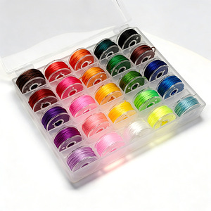 25 Color Boxed Flat Elastic <b>Thread</b> 0.8mm 6m Per Roll For Bracelet Making Spandex <b>Beading</b> Jewelry Findings - Product Image 2
