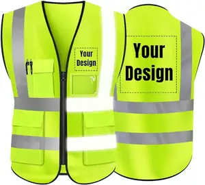Class 2 reflect construction safety vest jackets mesh reflective black safety life jackets delivery reflective jackets