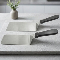 UJ-KT511 Ensemble de 2 spatules rectangulaires en acier inoxydable durables – Spatules à aliments
