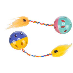 Pelota con sonajero y cola de plumas, juguete de plástico para gatos, juego interactivo, 4 cm - Product Image 3