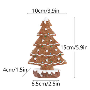 Nuovo Gingerbread albero <span class=keywords><strong>di</strong></span> natale decorazioni per le vacanze <span class=keywords><strong>mobili</strong></span> per la tavola <span class=keywords><strong>di</strong></span> natale atmosfera decorazione in resina artigianale - Product Image 6