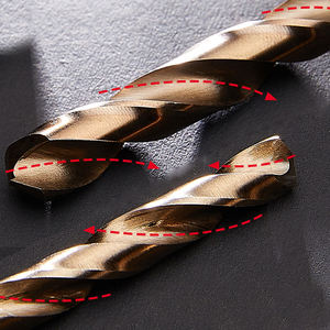 Forets hélicoïdaux en <span class=keywords><strong>titane</strong></span> de <span class=keywords><strong>cobalt</strong></span> à tige droite pour métal en acier inoxydable <span class=keywords><strong>Hss</strong></span> 5% <span class=keywords><strong>Cobalt</strong></span> - Product Image 6