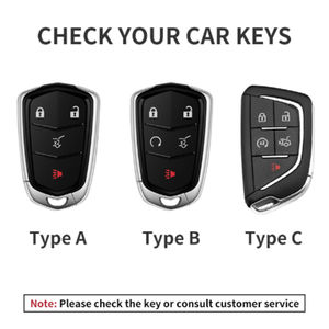 Pour Cadillac ATS CT6 DTS XT5 CTS Escalade ESV SRX STS XTS 2014 2015 2016 2017 2018 Housse de clé de voiture à distance en cuir Accessoires - Product Image 3