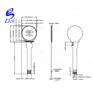Écran LCD TFT de 0,9 pouces ST7735, petit écran avec résolution 128x128, écran rond LCD, écran couleur SPI - Product Image 5