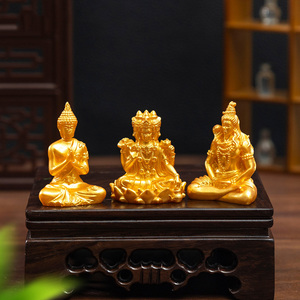 Vente en gros de décorations d'autel zen DIY, mini statues en résine de Bouddha, Shiva, Brahma, Vishnu, artisanat en résine, figurines pour la maison, le temple, cadeau spirituel - Product Image 4