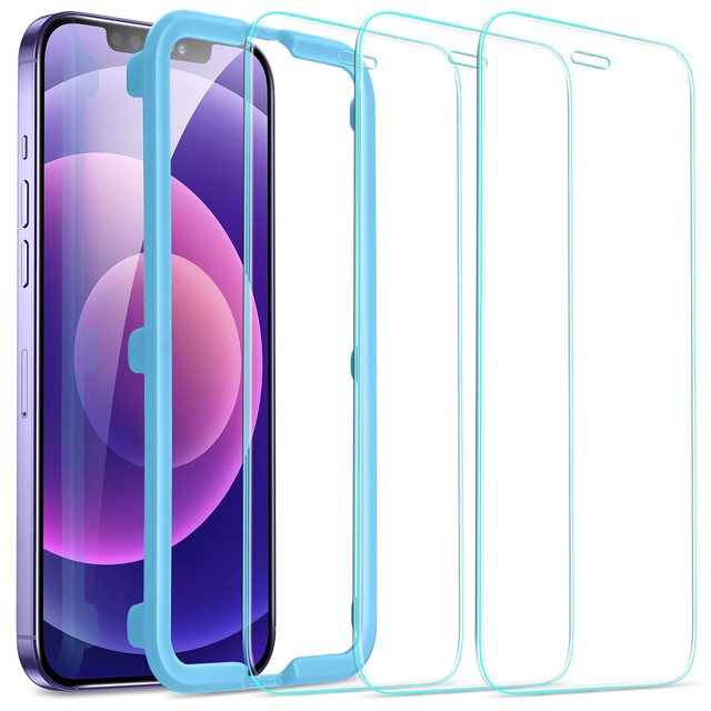 3-Pack HD Clear Tempered-Glass Screen Protector Easy Installation Bubble Free for Frame Case-Friendly iPhone 13 14 15 16 17 18