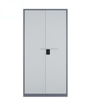 Armoire de rangement verticale moderne à deux portes en acier, ignifuge et étanche, pour la maison, le bureau, la salle de sport, l'école, la chambre, l'hôtel