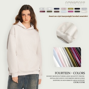 Sudadera con Capucha Unisex de Color Sólido para Hombre y Mujer, Diseño Forrado de Algodón Grueso, Logotipo Técnico Estampado en la Parte Delantera, para Uso en el Campus en Otoño - Product Image 1