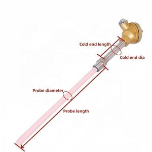 เทอร์โมคัปเปิลชนิด S ทนอุณหภูมิสูง หุ้มด้วยคอรันดัม PtRh10- Pt เซ็นเซอร์วัดค่า Pt สูงสุด 1600 องศาเซลเซียส สำหรับการอบชุบด้วยความร้อน - Product Image 2
