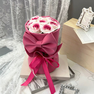 Ramo de Flores de Jabón Pintadas a Mano con Lazo de Mariposa y Rosa Despertadora, Regalo para Novia, <span class=keywords><strong>Mejor</strong></span> Amiga, Temporada de Graduación - Product Image 5