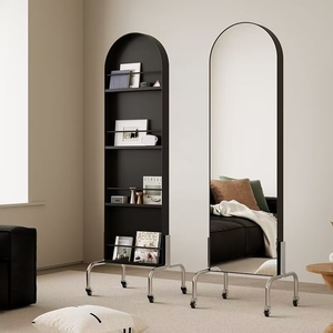 2025ชั้นหนังสือกระจกเต็มชั้นวางอเนกประสงค์, ชั้นวางนิตยสารหนังสือพิมพ์เคลื่อนย้ายได้ - Product Image 5