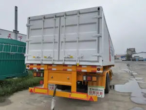 Wosheng Wholesale Tri-axle Hydraulic Lift Side Tipper Side Dump Semi Trailer Side Tipping Trailer