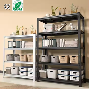 Fábrica de China, venta al por mayor, stock de alta calidad, luz ajustable para oficina en casa, apilamiento, estante de metal sin pernos, estante de almacenamiento de hierro - Product Image 3