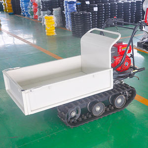 รถเข็นดินขนาดเล็กแบบใช้น้ำมันเบนซิน รับน้ำหนัก 300 กก. แบบมีราง พร้อมระบบยกไฮดรอลิก - Product Image 3