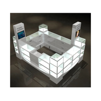 Comptoir de Présentation de Bijoux en Aluminium Moderne pour Magasin, Petit Meuble de Caisse, Vitrine de Bijouterie avec Verre