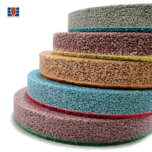 Customized Flexibility 4inch 100mm Dry And Wet Floor Diamond Nylon Fiber Polishing Pads For Marble Stone Sponge Abrasive Discs