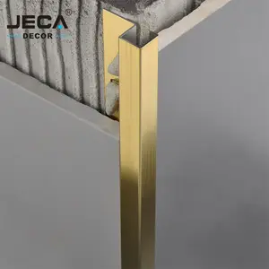 Foshan Factory JECA Metal Tile Trim Corner Protection Stainless Steel Tile Trim For Corner Covers Wall Edge Trim