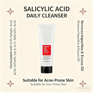 Crème <span class=keywords><strong>hydratante</strong></span> douce quotidienne végétalienne pour le visage nettoyage en profondeur acide salicylique nettoyant pour les pores d'acné hydratant soin du visage - Product Image 3