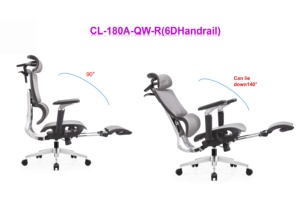 <span class=keywords><strong>Sillón</strong></span> <span class=keywords><strong>giratorio</strong></span> de oficina de diseño moderno con reposacabezas ajustable, silla decorativa de tela con base inclinable, estilo de silla de malla - Product Image 4