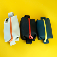 Nouveauté : Trousse de maquillage en silicone grande taille pour femme, résistante à l'eau, avec poignée souple, motif bonbon, pochette de voyage pour cosmétiques avec fermeture éclair