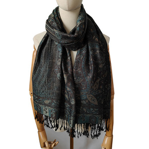 <strong>Wedding</strong> <strong>Pashmina</strong> Wraps Ladies Scarves Head Covers Viscose Shawl Bohemian Scarves Large Soft Silky Pshmina Shawl Wrap Scarf - Product Image 3