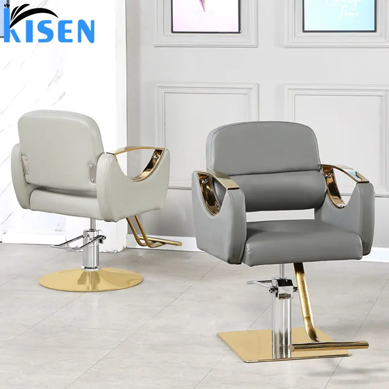 Kisen Luxury Modern Hair Beauty Salon Furniture Barbershop Hairdressing Ladies Styling Barber Chair for Barbershop Chairs Woman