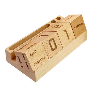 <span class=keywords><strong>Calendario</strong></span> de Escritorio de Madera Personalizado Promocional <span class=keywords><strong>2022</strong></span> para Oficina en Casa con Soporte para Teléfono para Regalo de Marca - Product Image 2