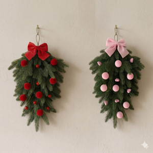 Décoration de Noël Arbre inversé 60CM en PE Style moderne et simple Ornement suspendu Ambiance décorative Vente directe - Product Image 1