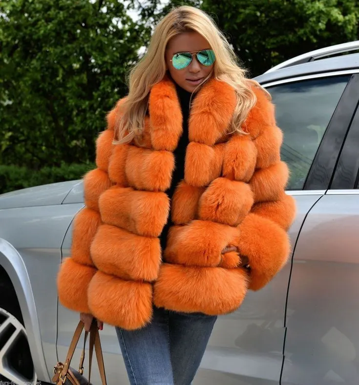 Dropshipping Custom Color Size 4XL Women Cropped Fur Coat Faux Fur Coat Women Long Fur Jacket