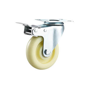 Rueda giratoria industrial de caucho negro con freno lateral para equipos móviles de servicio pesado, venta al por mayor de fábrica - Product Image 4