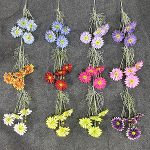 Bouquets de fleurs artificielles floquées Cosmos, fleurs en soie, décoration de mariage, décoration réaliste pour la maison, accessoires de photographie - Product Image 2