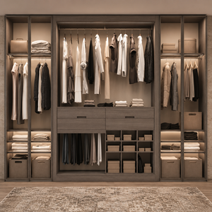 Armadio Modulare Salvaspazio per Progetti Residenziali <span class=keywords><strong>con</strong></span> <span class=keywords><strong>Ripiani</strong></span> a Livelli, Certificato FSC, Armadietto di Grado Commerciale - Product Image 1