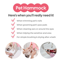 HEDYS GROOMING Ensemble de hamac auto-toillettant pour chien en coton et maille d'aluminium avec support réglable pour le nettoyage des pattes, les soins des ongles et le nettoyage du visage