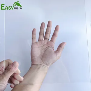 Feuille acrylique ultra-mince transparente en plastique souple pour plan de travail en pierre pour armoires de cuisine