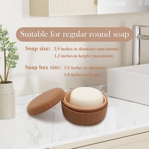 Hot Bán <span class=keywords><strong>Silicone</strong></span> Du Lịch Xà Phòng Trường Hợp Ngoài Trời Xách Tay Shatterproof Hộp Xà Phòng Bị Rò Rỉ Bằng Chứng Du Lịch Vòng Xà Phòng Trường Hợp Với Nắp - Product Image 5