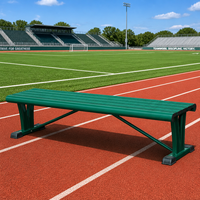 Banc pour joueurs de padel en alliage d'aluminium avec couvercles de pieds en caoutchouc pour équipement de terrain de padel et vue panoramique