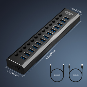 Rshtech 13 trong <span class=keywords><strong>1</strong></span> USB Hub Docking Station USB C HUB vớ<span class=keywords><strong>i</strong></span> Power Adapter 13 cổng USB 3.<span class=keywords><strong>1</strong></span> dữ liệu Hub cho PC máy tính xách tay máy tính - Product Image 4