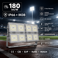 Projecteur LED extérieur pour stade, 180LM/W, module LED IP66, luminosité élevée et tension d'entrée AC100-240V, vente directe usine