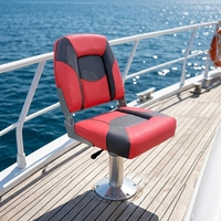 Siège pliant pour capitaine de bateau Allshine Marine, dossier haut, durable, imperméable, en vinyle