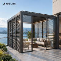 Pergola à toit à lames orientables en aluminium sur mesure pour les entrepreneurs en aménagement paysager, terrasse sur toit, pergola résistante aux intempéries